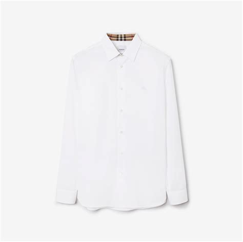 burberry 11417571|Stretch Cotton Shirt in White .